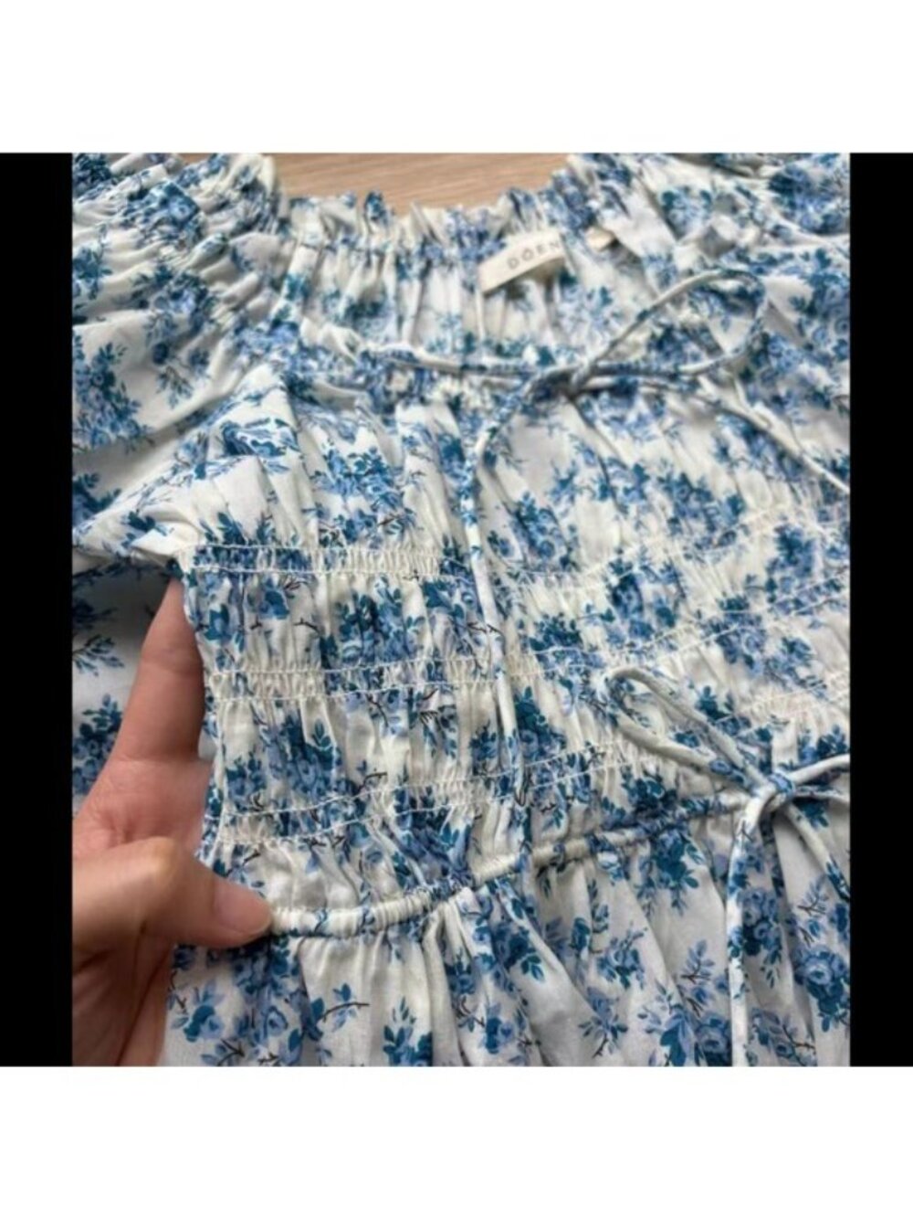 Doen Ashlynn tie-detailed floral-print organic cotton voile midi dress, M - Picture 9 of 13
